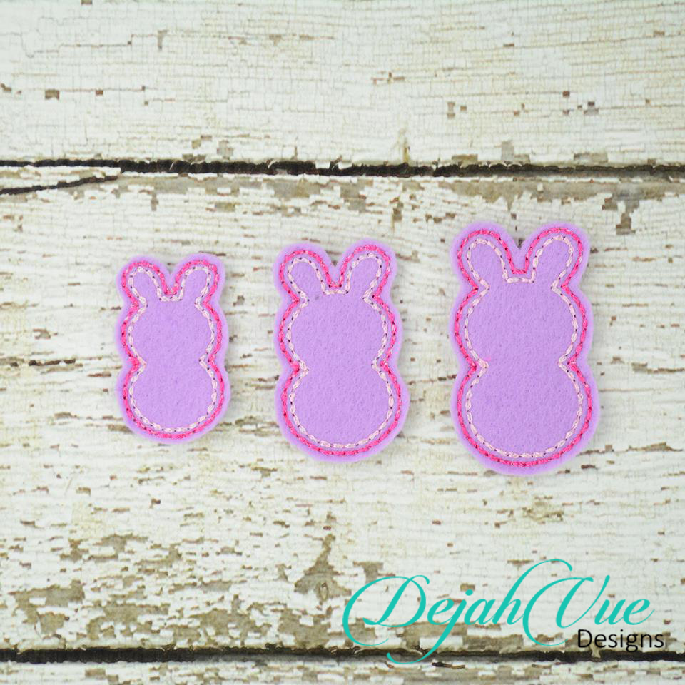 BUNNY SILHOUETTE FELTIES MARSHMALLOW EASTER BUNNY BUTT | Dejah Vue Designs