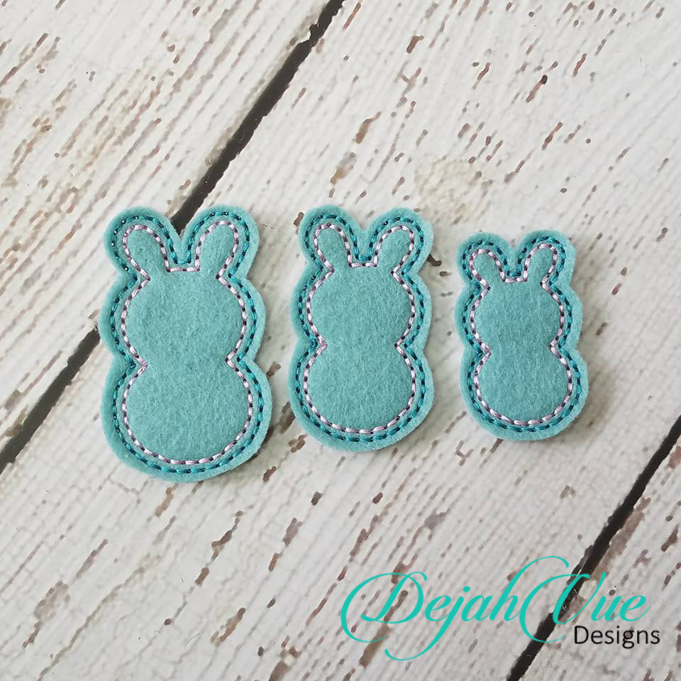 BUNNY SILHOUETTE FELTIES MARSHMALLOW EASTER BUNNY BUTT | Dejah Vue Designs