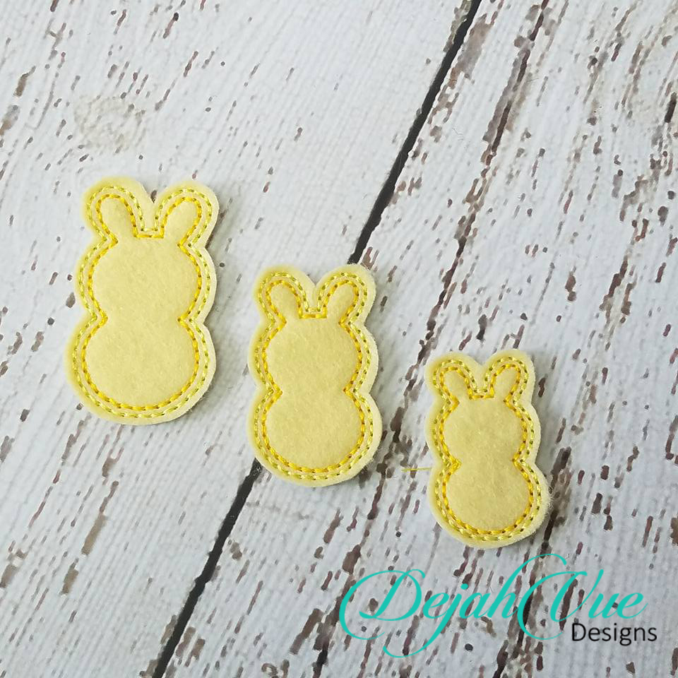 BUNNY SILHOUETTE FELTIES MARSHMALLOW EASTER BUNNY BUTT | Dejah Vue Designs