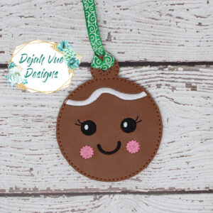 GINGER HEAD ORNAMENT EMBROIDERY DESIGN